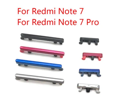 Para Xiaomi Redmi Note 7 PRO botón lateral de volumen + juego de teclas de botón de encendido/apagado para Redmi Note 8 9 9s PRO piezas de repuesto