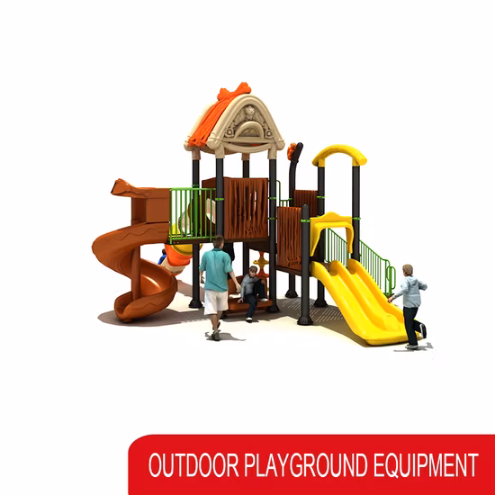 Juego Infantil Equipo de juegos al aire libre personalizado para niños, tobogán de plástico grande